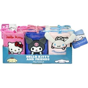 Hello-Kitty-Mini-Plush-Notebook-7X10Cm-+-Bagclip-3-Assorted-I