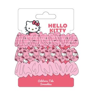 Λαστιχάκια μαλλιών (scrunchies) με θέμα τη Hello Kitty